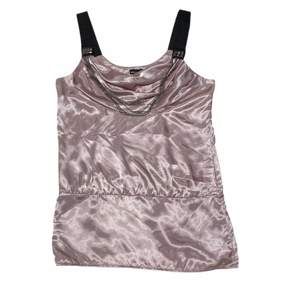 WET Seal Silky Lavender Beaded Tunic Tank Top L - Picture 8 of 9